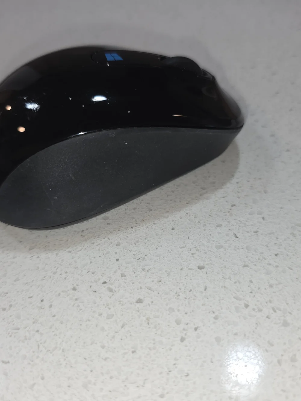 Microsoft Black Wireless Mouse with Windows Logo